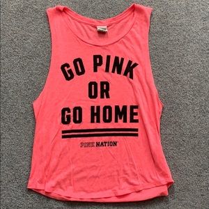 Fluorescent pink muscle tank